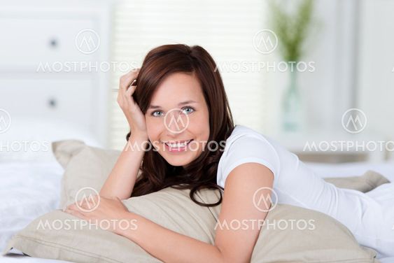 Smiling cheerful woman