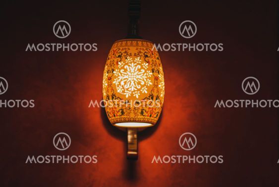 stylish lamp on the wall