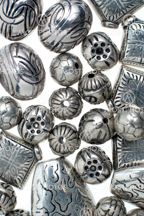 silver beads