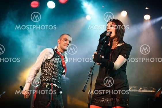MOSCOW - MARCH 9: Razoom band performs at OTV2 live show on March 9, 2009 in Moscow, Russia