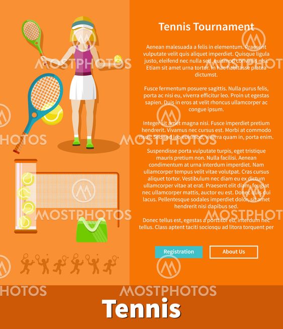 Tennis and tournament web interface page