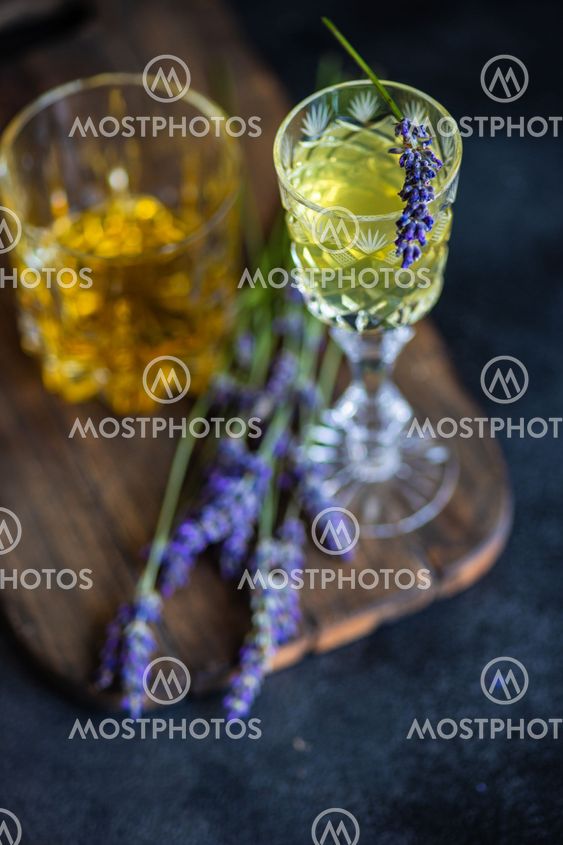 Traditional italian alcoho drink limoncello