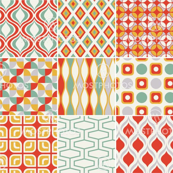 retro seamless abstract geometric pattern