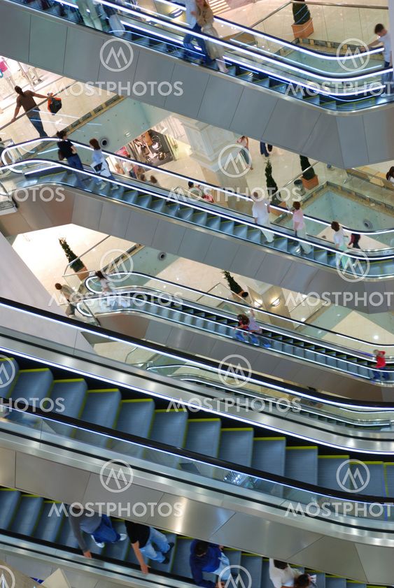 Escalators at the mall