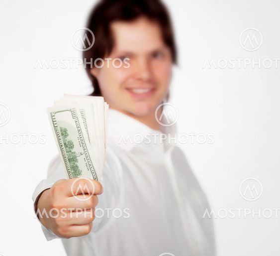 Man with dollars