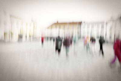 Urban blurred people