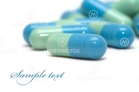 Blue-green pills