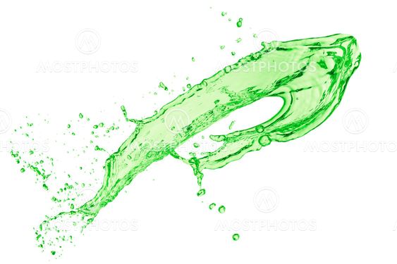 green liquid splash