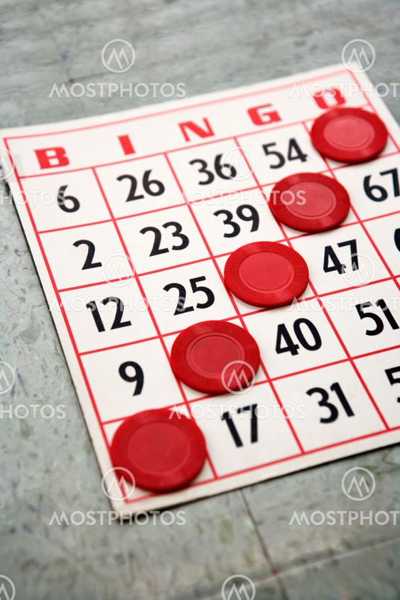 Winning bingo card.