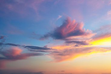 captivating twilight sky with bold streaks of orange and...