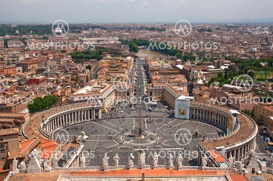 View from the San Pietro basilica in Rome
