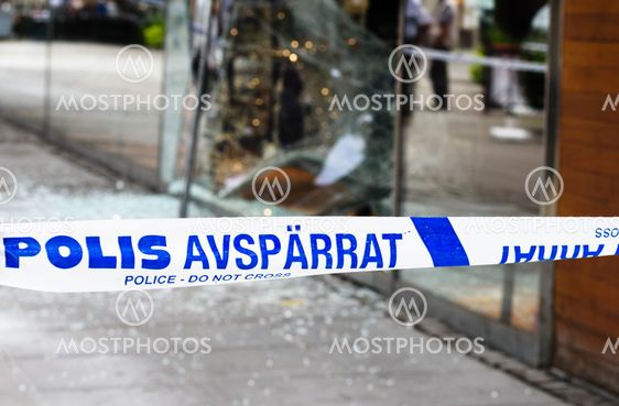 Crime scene investigation police do not cross boundary tape