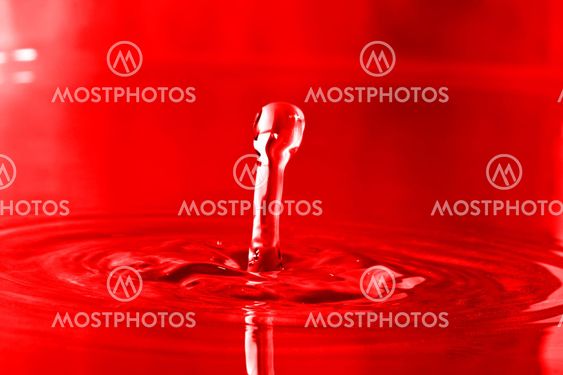 Red Liquid Droplet Splash
