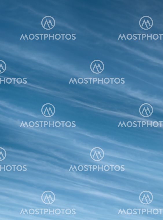 High level Cirrus blue sky cloudscape