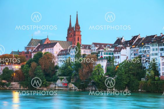 Basel cityscape in Switzerland