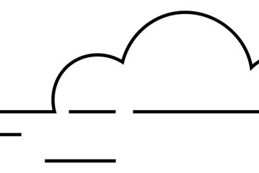 Cloud connected to online streaming with music notes and...