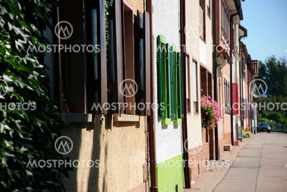 Colorful houses in the street