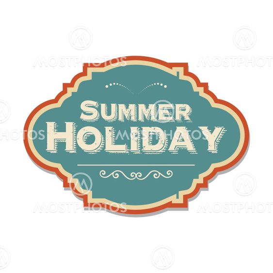 retro "summer holiday " label