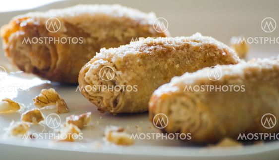 three spring rolls