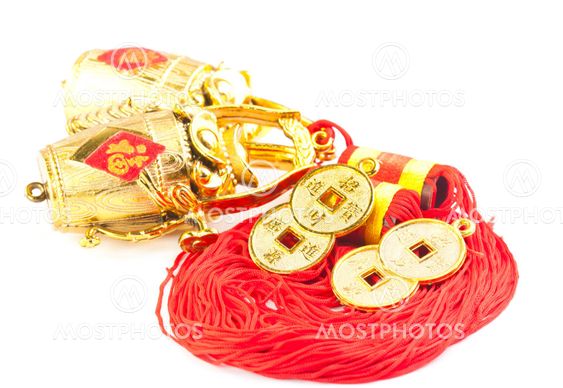 chinese new year ornament on the white background
