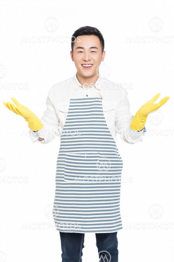 cleaning man
