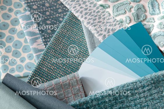 Teal blue green interior decoration plan