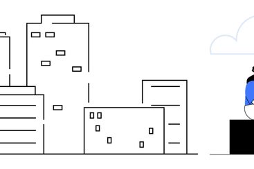 Woman Sitting on a Box Using a Tablet Near City...