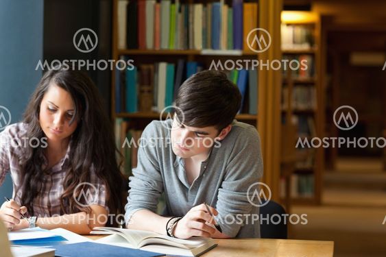 Students writing an essay