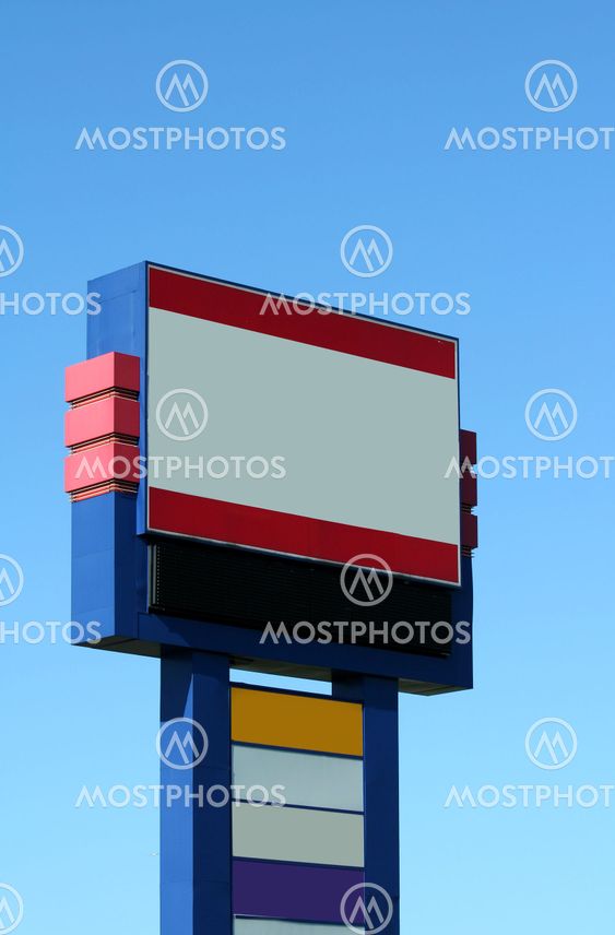 Blank billboard sign