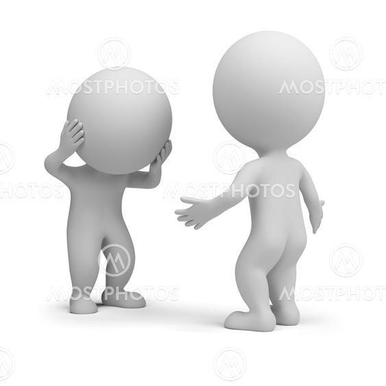 3d small people - emotional conversation