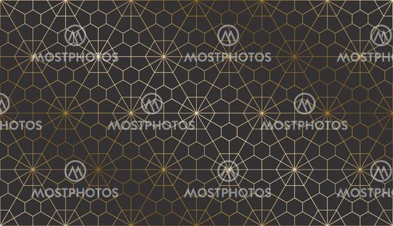 Vector geometric art deco stylish pattern - seamless...