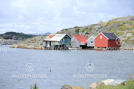 Old harbour in a bay
