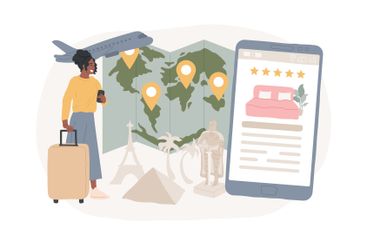 Hospitality and travel clubs isolated concept vector...