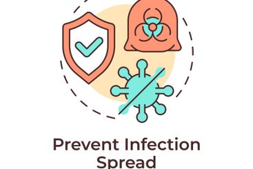 Prevent infection spread multi color concept icon