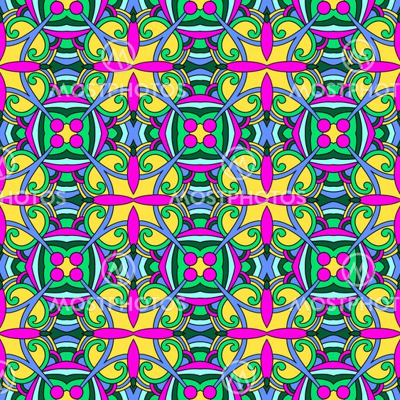 seamless geometry vintage pattern, ethnic style ornamental background, ornate floral decor for fabric design, endless texture