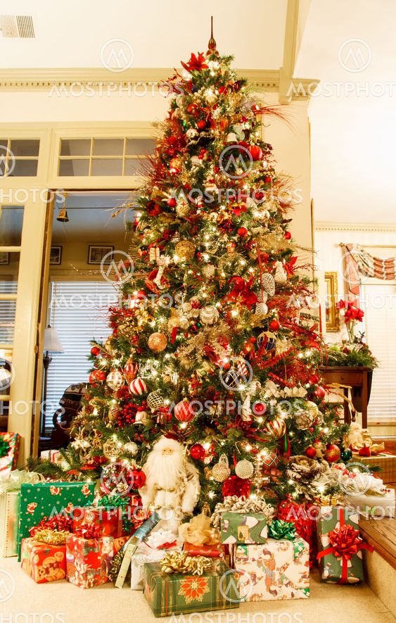 Decorated Christmas Tree and Presents