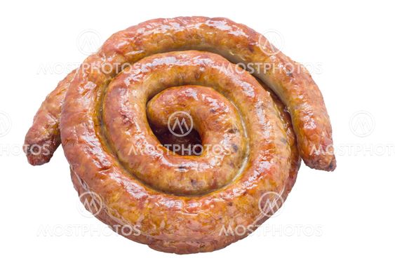 Home made meat sausage .