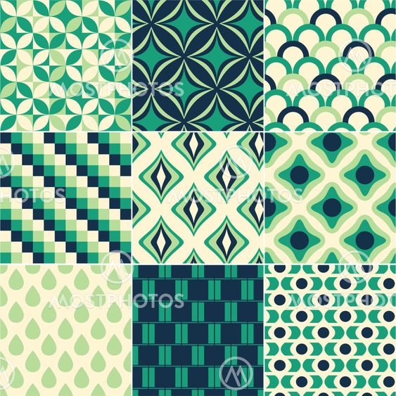 seamless retro pattern print