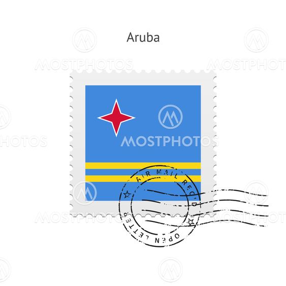 "Aruba Flag Postage Stamp." av User_50015 Mostphotos