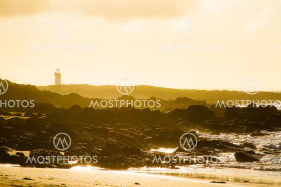 Port Fairy lighthouse sunrise with fog