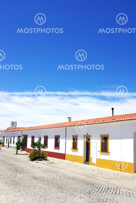 Street of Luz village, Alentejo,Portugal.