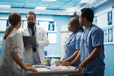 Neuroscience expert reviewing mri brain scan results...