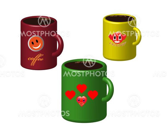 three cups of coffee