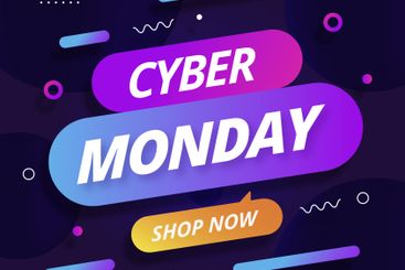 Flat deisgn cyber monday concept