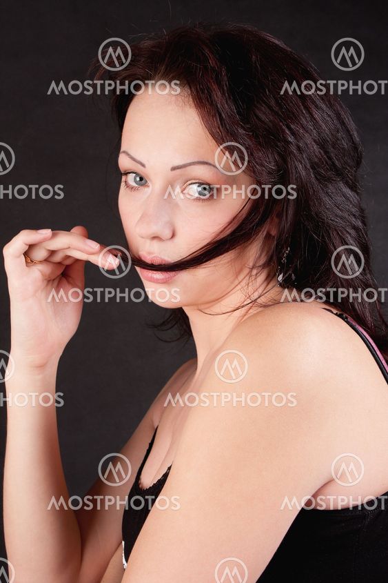 Portrait of a brunette