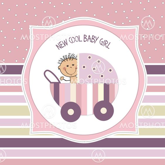 baby girl shower card