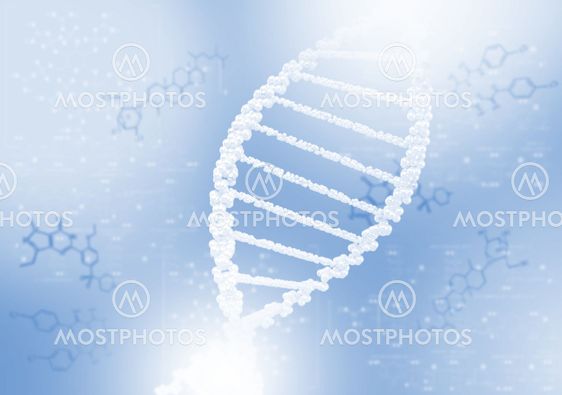 DNA helix against the colored background