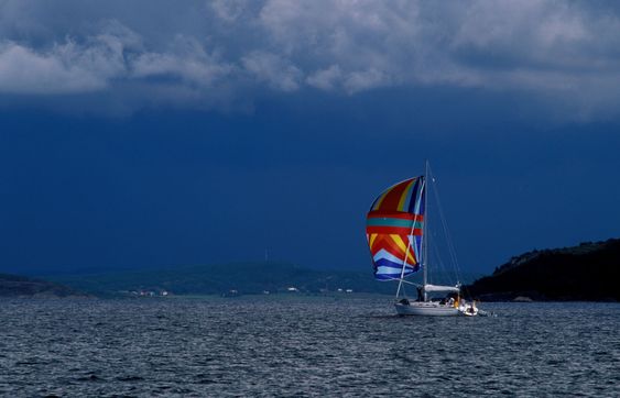 Bad weather above the coast.