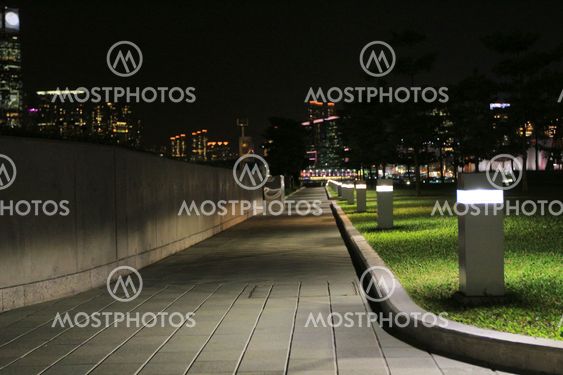 walkway with light