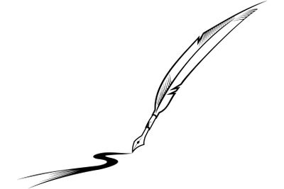 Feather writing